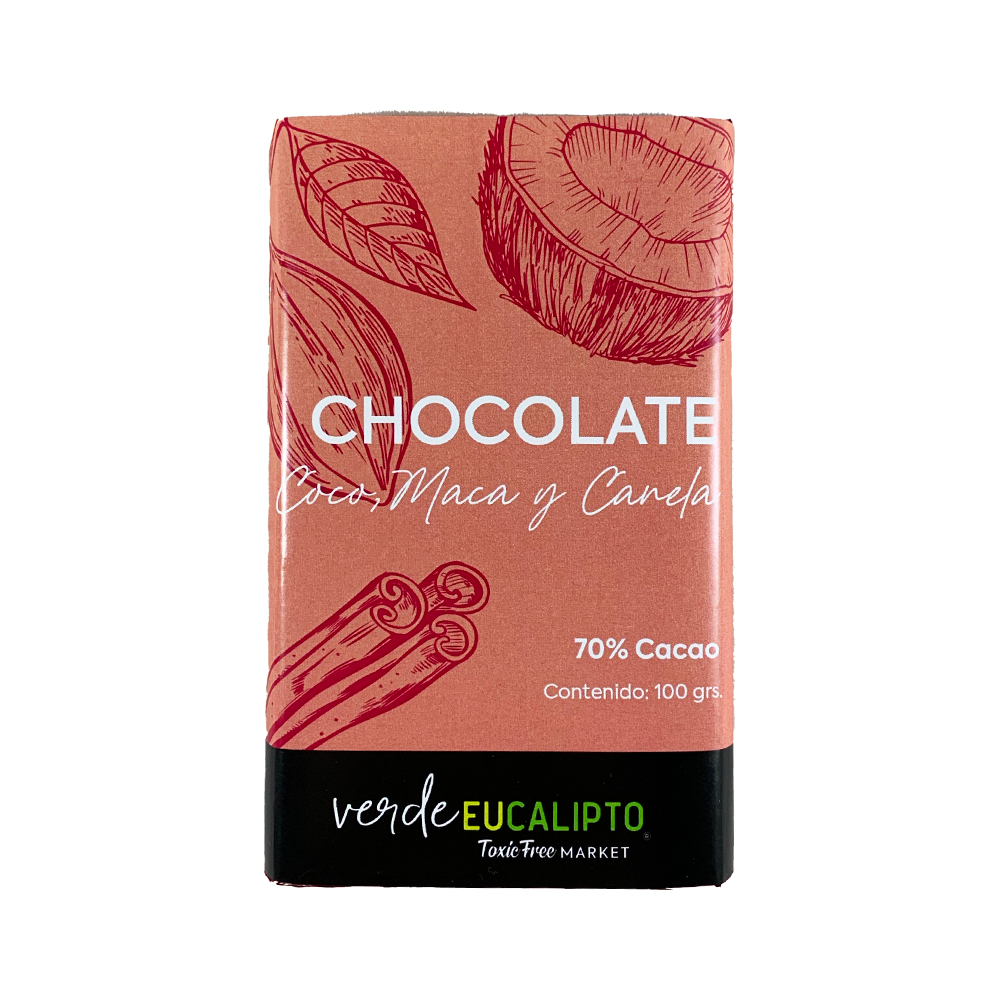 ​CHOCOLATE COCO, MACA Y CANELA 100 grs.