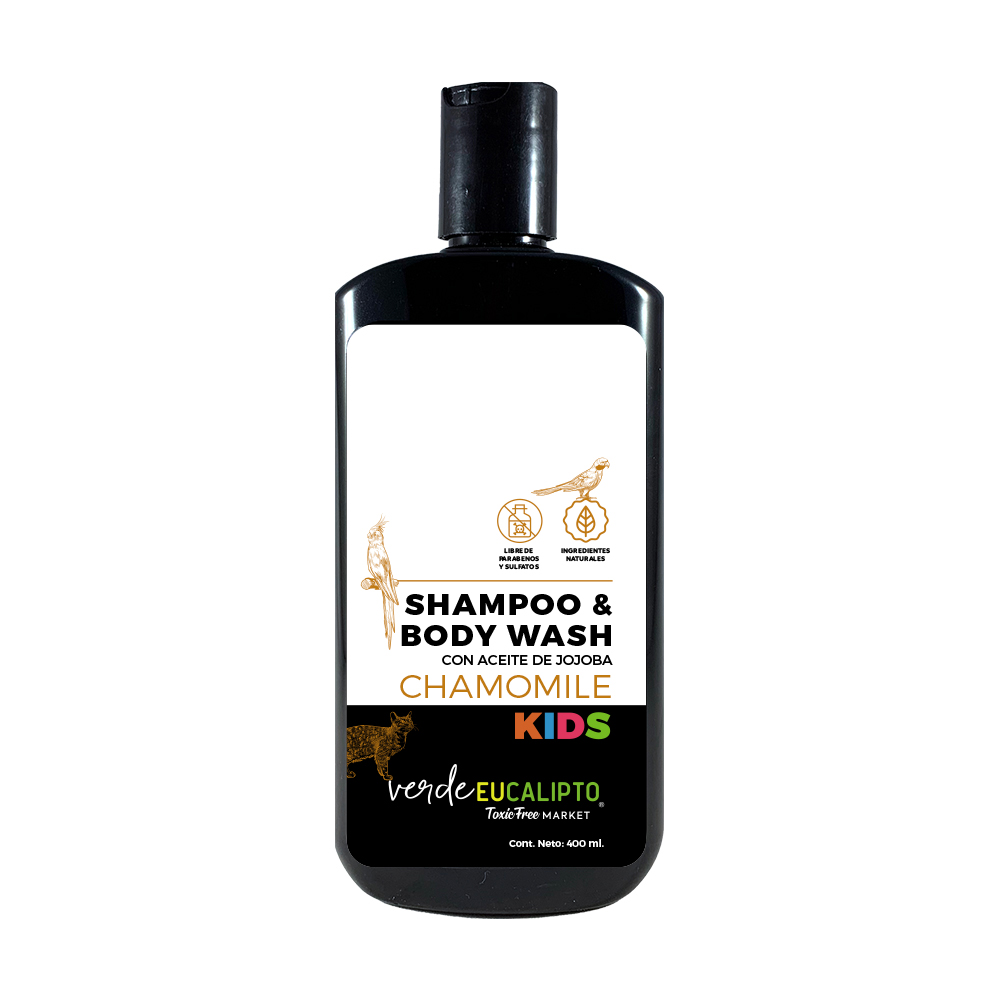 SHAMPOO & BODY WASH CON MANZANILLA 400 ml.