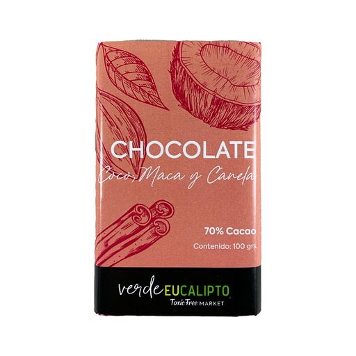 ​CHOCOLATE COCO, MACA Y CANELA 100 grs.